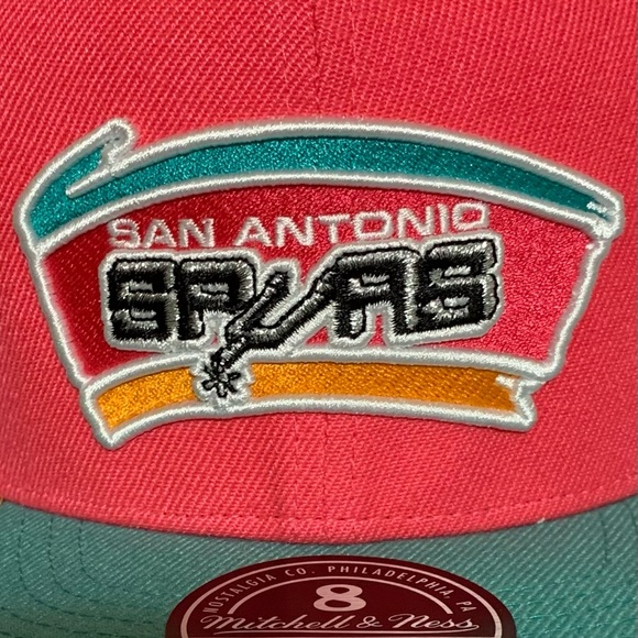 Mitchell & Ness San Antonio Spurs HWC 35th Anniversary Fitted Hat/Cap-Size 8 NWT - Picture 6 of 12